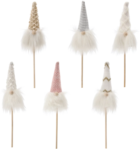 Lutin de Noël sur tige pour pot de fleurs 24 cm