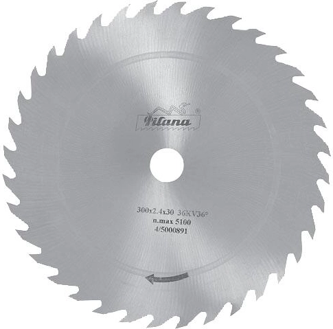 Lame de scie PILANA 500 mm pour coupe longitudinale du bois, 36 dents