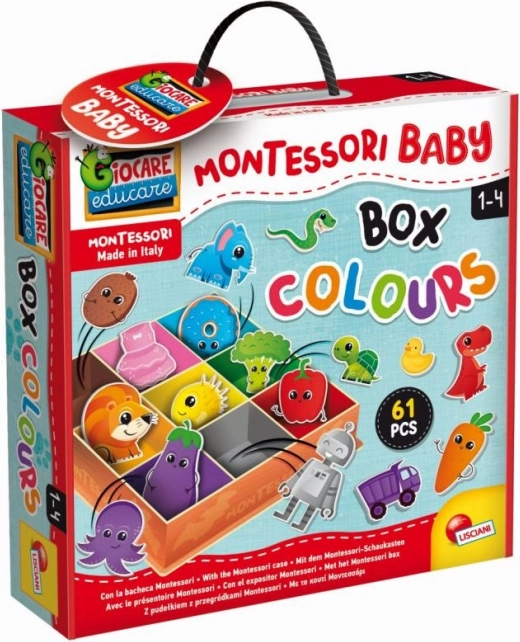 Boîte d’encastrement colorée MONTESSORI pour tout-petits – 61 pièces