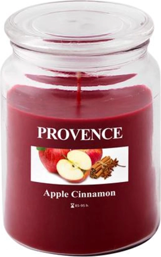 Bougie parfumée en verre pomme et cannelle PROVENCE 95 heures