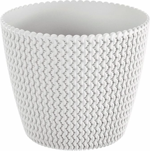 Cache-pot plastique blanc SPLOFY 29,5 cm