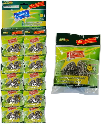 Tampon à récurer en acier inoxydable 15 g