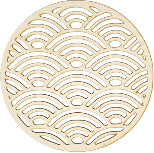 Dessous de verre en bois beige 10 cm