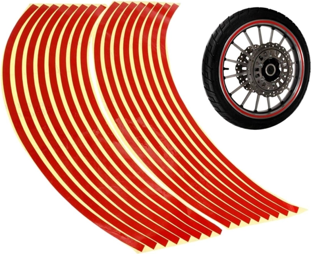 Ag555b autocollants réfléchissants pour roues rouge