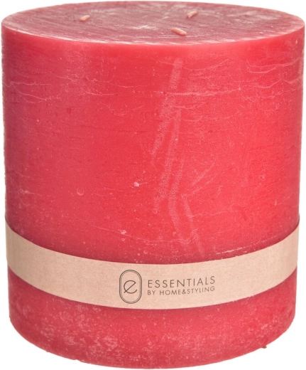 Bougie décorative rouge grand format 14 × 14 × 14 cm