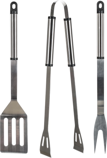 Set d’ustensiles de barbecue en acier inoxydable, 3 pièces