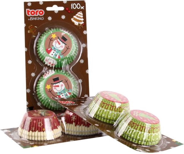 Caissettes en papier pour muffins TORO – de Noël, 100 pcs