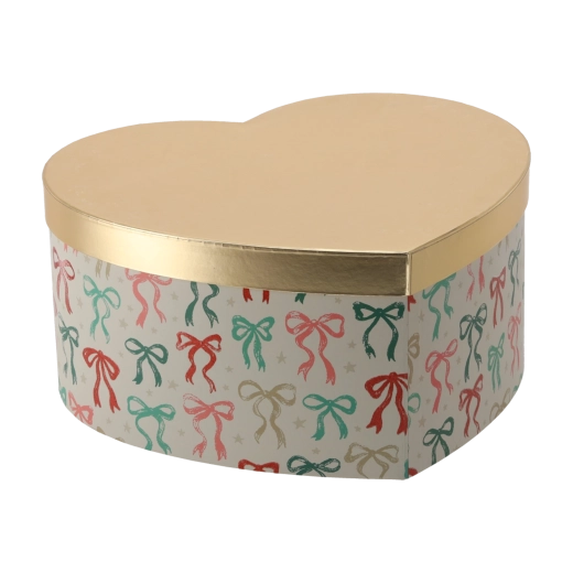 Boîte cadeau de Noël en forme de cœur 34 × 31 × 16 cm - 1 pièce