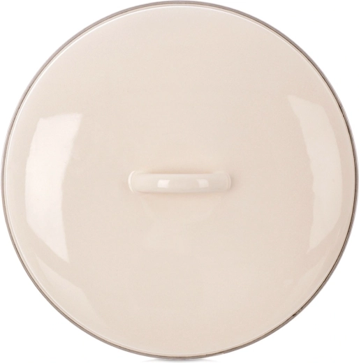 Couvercle émaillé crème 29 cm