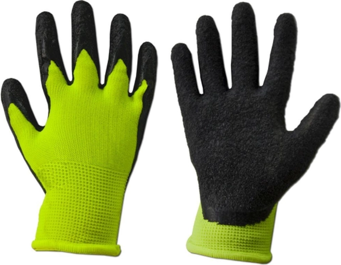 Gants de protection en latex LEMON, tricot polyester 13G