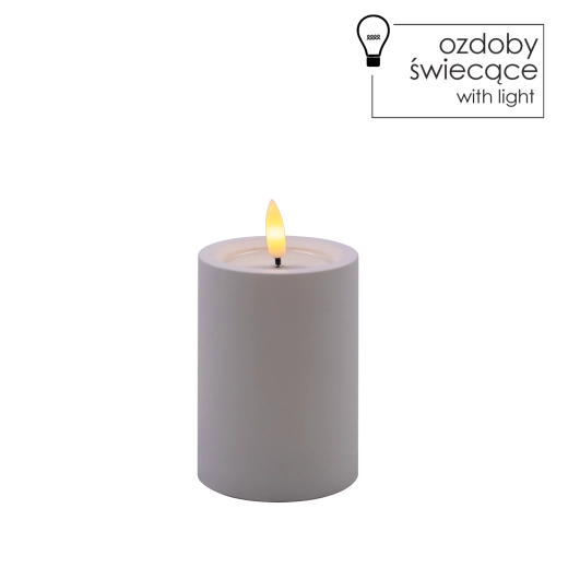 Bougie LED blanche 7 × 10 cm à flamme vacillante