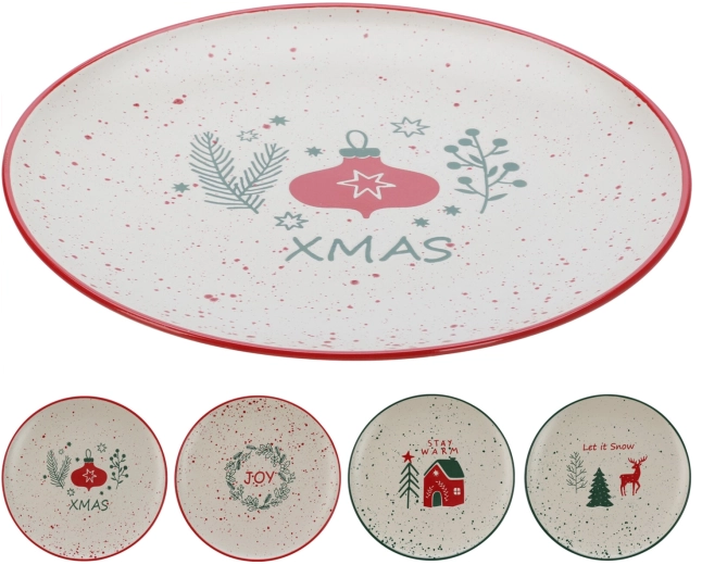 Assiette de Noël en grès 26,5 cm