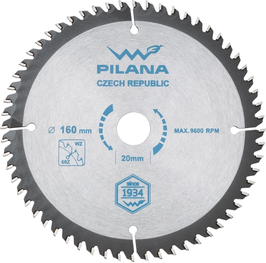 Lame de scie PILANA 160 mm, 60 dents, WZ pour bois