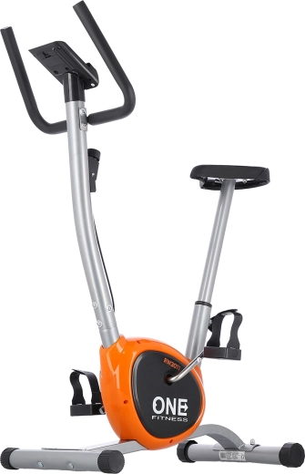 Vélo d’appartement mécanique ONE Fitness RW3011, argent–orange
