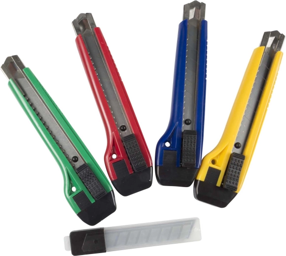 Couteau à lame sécable KINZO avec 5 lames de rechange