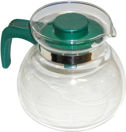 Théière en verre Svatava 1,5 l avec couvercle et poignée en plastique