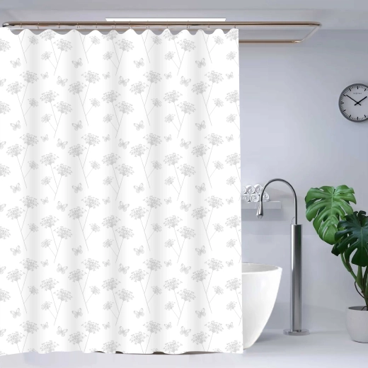 Rideau de douche TORO Premium motif floral 178 × 199 cm