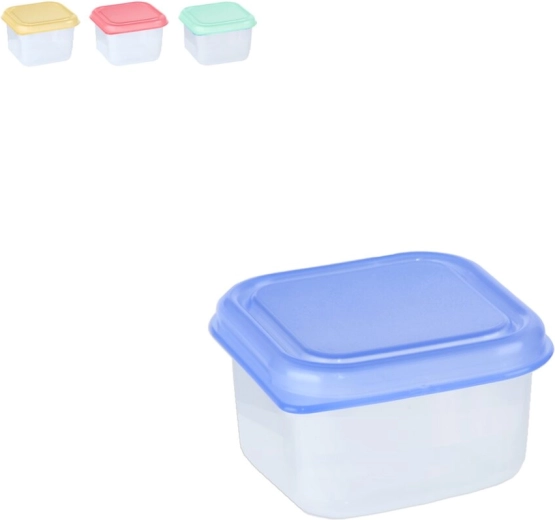 Mini boîte carrée en plastique 0,1 l – mix de couleurs