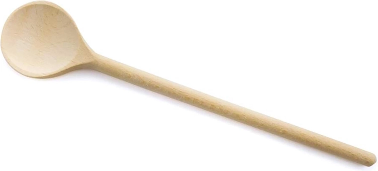 Cuillère en bois ronde BANQUET BRILLANTE 25 cm en hêtre