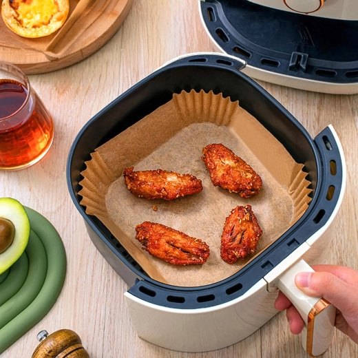 Feuilles en papier pour friteuse à air 16 × 16 cm, 100 pcs