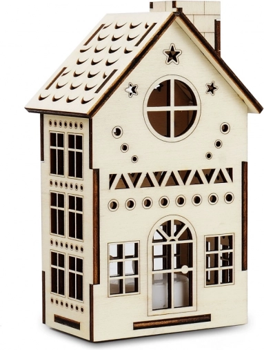 Grande maisonnette en bois observatoire avec bougie LED