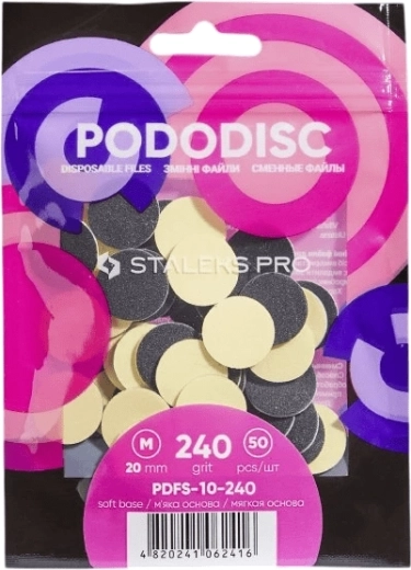 Papiers abrasifs de rechange avec couche soft STALEKS PRO PODODICS XS grain 240