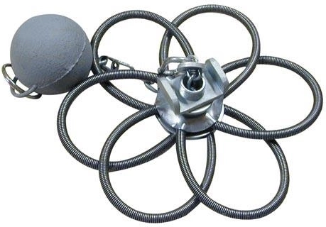 Brosse de cheminée avec poids 130–230 mm, 6 ressorts