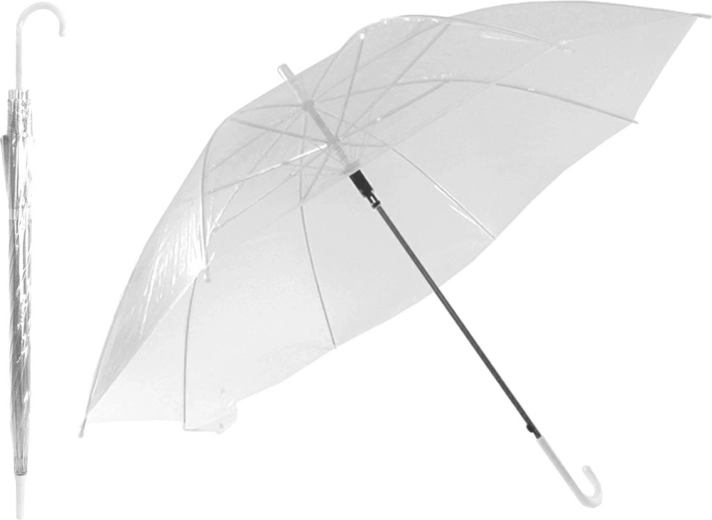 Bq13a parapluie transparent blanc