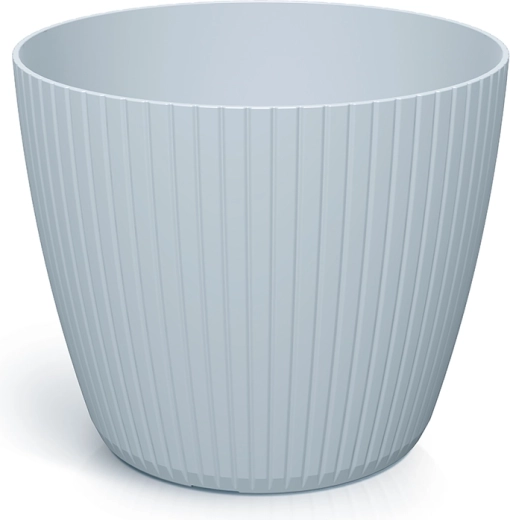 Cache-pot en plastique Lamia 15,8 cm gris clair