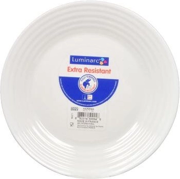 Assiette à dessert en verre Harena 19 cm blanche