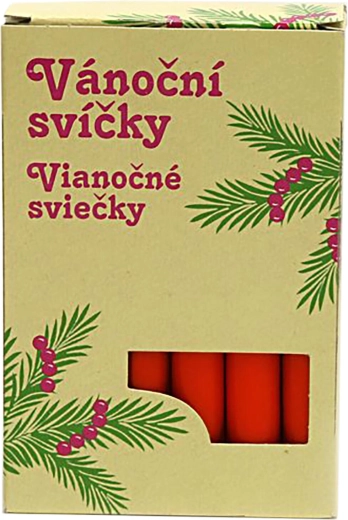 Bougies rouges anti-gouttes pour sapin de Noël - 12 pièces