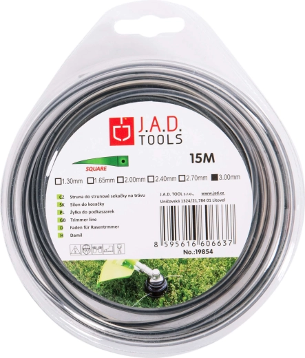 Fil pour débroussailleuse dual carré 3,0 mm, blister 15 m