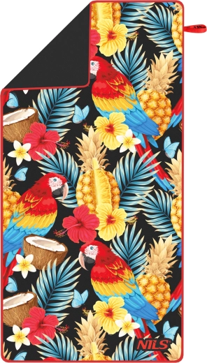 Serviette en microfibre à séchage rapide NILS Camp, motif tropical, 160 × 80 cm