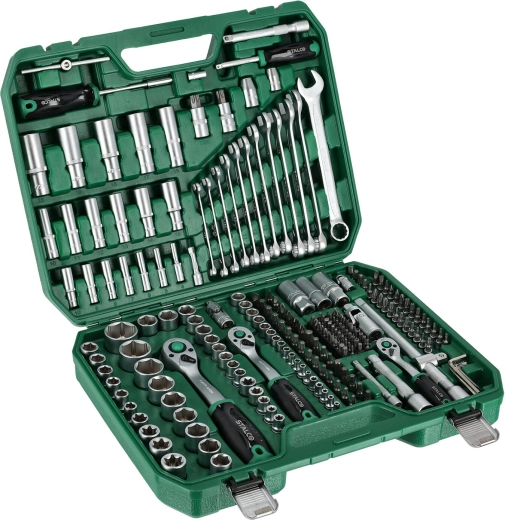 Jeu de clés à douilles et clés mixtes 1/4", 3/8" et 1/2" (219 pièces) STALCO