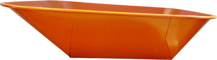 Benne pour brouette de chantier 60 l orange à pastilles