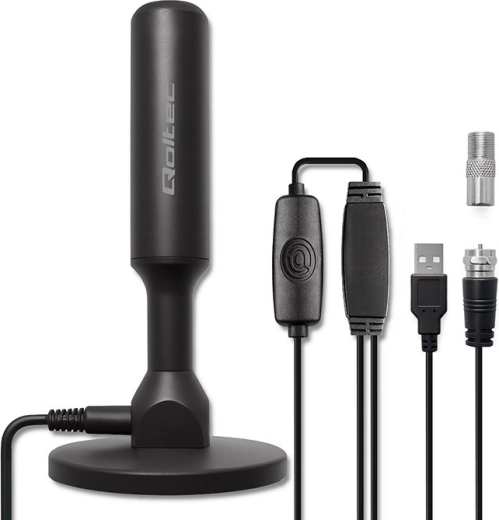 antenne TV intérieure DVB-T2 avec amplificateur et base magnétique, 4K, 28 dBi, câble 5 m