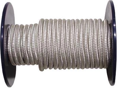 Corde tressée en polyamide avec âme 8 mm, blanche, 100 m