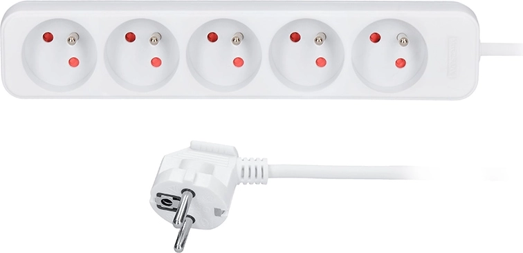 Solight rallonge 5 prises 3 m blanc