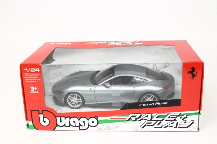 Modèle réduit de voiture Bburago Ferrari Roma gris à l’échelle 1:24