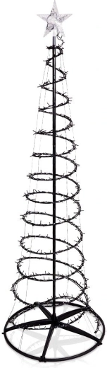 Sapin de Noël lumineux en forme de cône, 640 LED, 180 cm