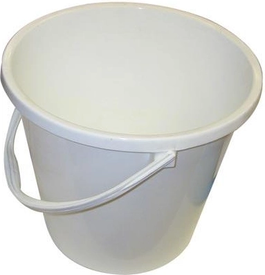 Seau en plastique 15 L avec mesure, marron