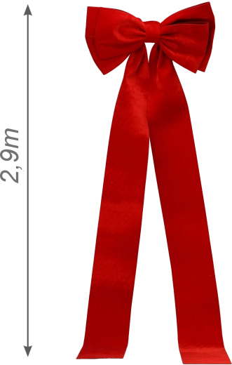 Nœud décoratif de Noël (cocarde) rouge 82 × 290 cm