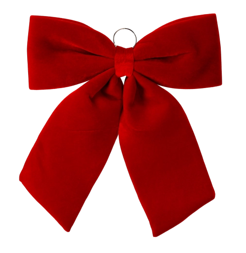 Noeud de Noël 60 cm rouge en velours