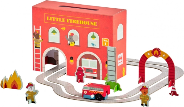 Petit Collage set de jeu caserne de pompiers