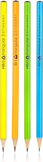 Stingray crayons graphite triangulaires neon mix 4 pcs