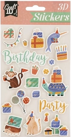 Autocollants 3D CCG Birthday