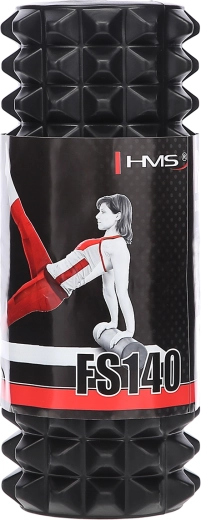 Rouleau en mousse de massage HMS pour libération myofasciale 33 cm, noir