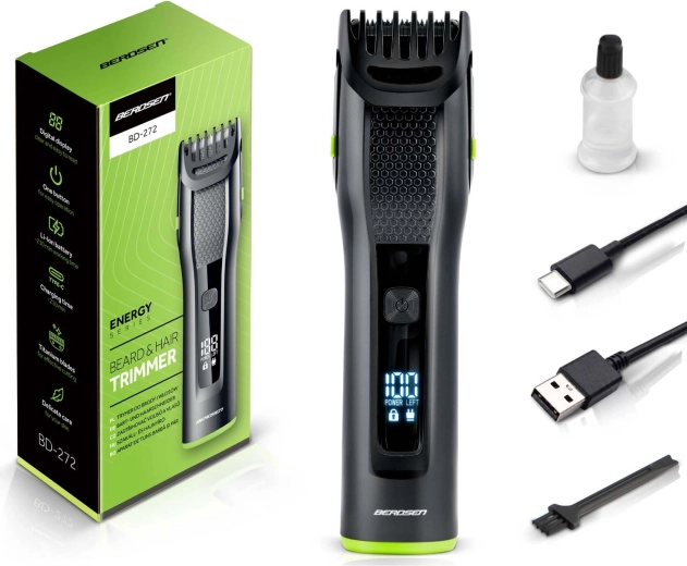 Tondeuse sans fil Berdsen BD-272 pour cheveux et barbe
