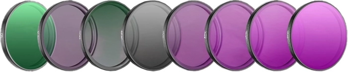 Ensemble de filtres pour DJI Osmo Action 6 – CPL, MCUV, ND8/16/32/64, LPR et Black Mist 1/4