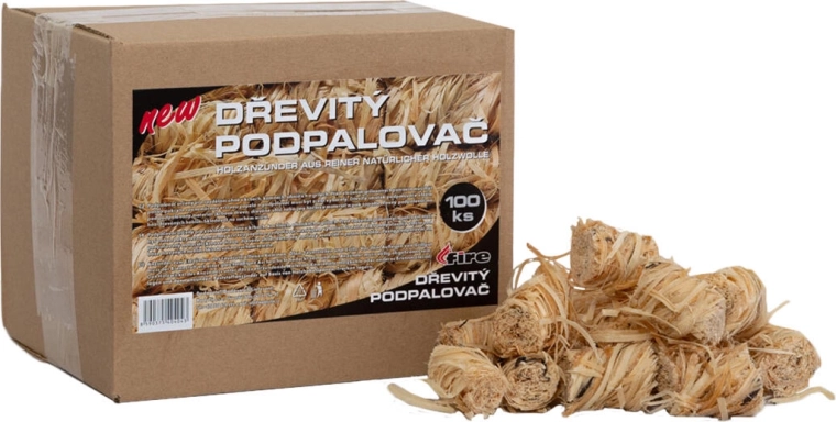 Allume-feu en fibres de bois 3,6 cm, 100 pièces